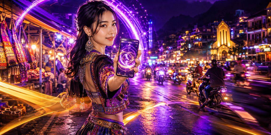 Người dùng trải nghiệm ex200 trên thiết bị di động tại Sapa