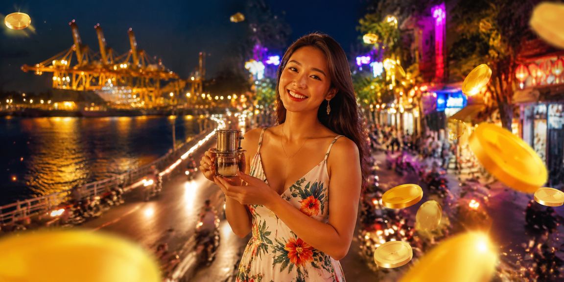 Khung cảnh cá cược và giải trí casino tại Vũng Tàu bên ly cà phê Việt Nam